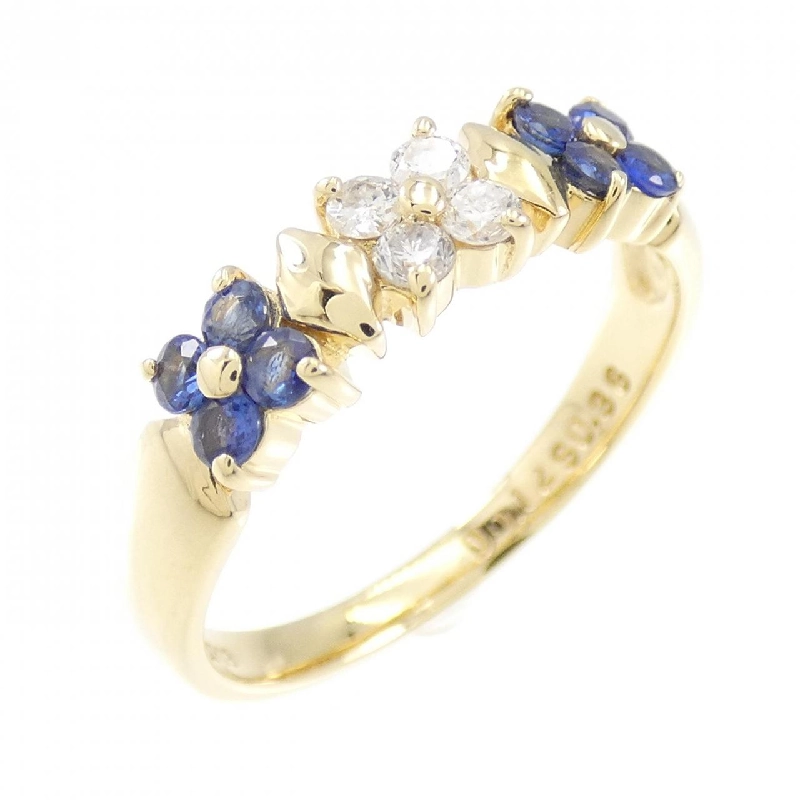 Nhẫn Sapphire Hoa K18YG 0.36CT 673112