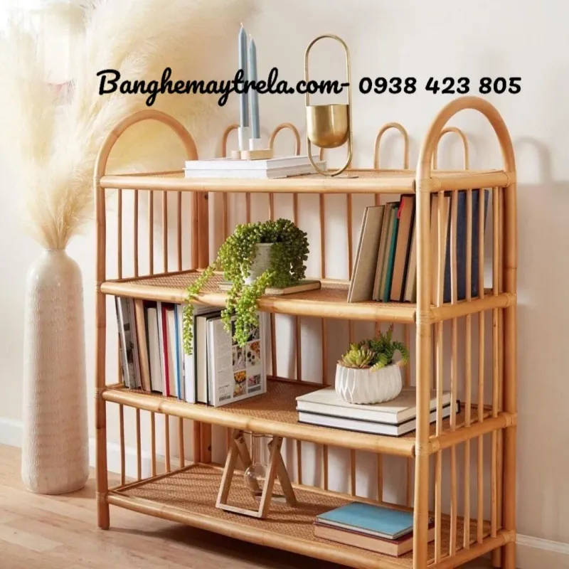 kệ đựng sách mây tre 761916