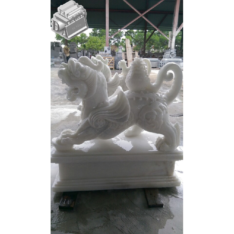 Tượng Đá Kì Lân Cao 1m2 - Điêu Khắc Từ Đá Tự Nhiên Nguyên Khối 3525