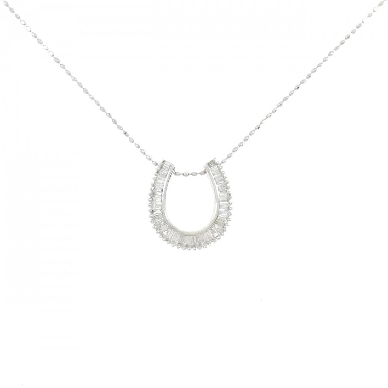 K18WG Mặt dây chuyền hình móng ngựa kim cương 0.30CT - Hàng hiệu Authentic 863047