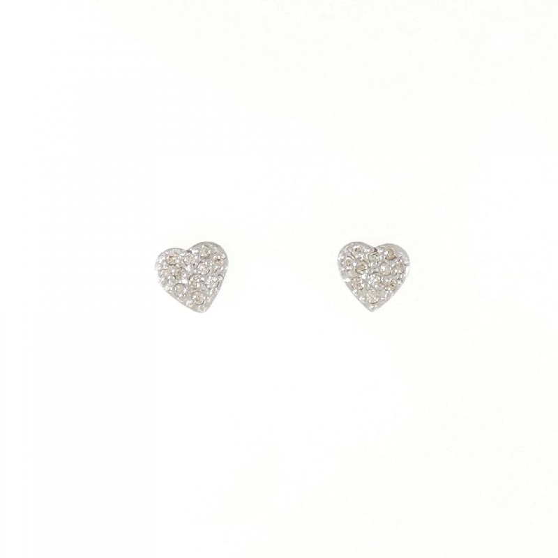 K18WG Bông tai kim cương hình trái tim 0.10CT - Hàng hiệu Chính hãng 874629