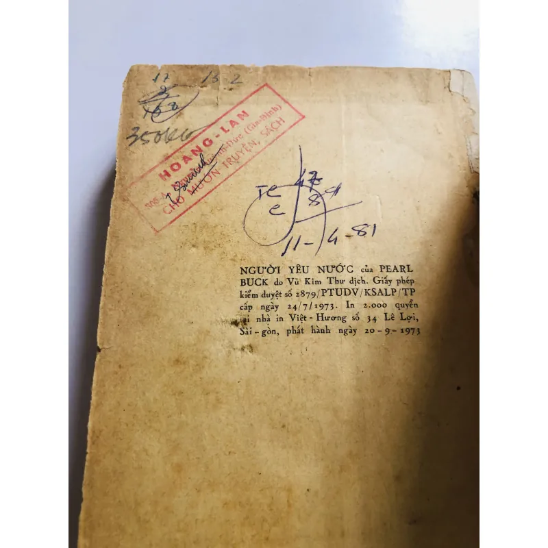NGƯỜI YÊU NƯỚC (Pearl S. Buck) – Vũ Kim Thư dịch 752761