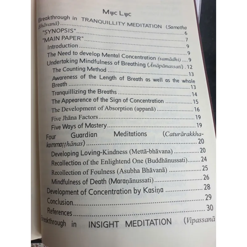 Bước đột phá trong thiền Samatha và thiền Vipassana - sách tiếng Anh 958238