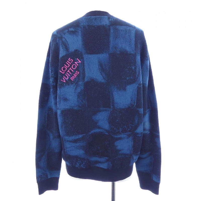 Louis Vuitton LOUIS VUITTON Damier Salt Jacquard Crew Neck HLN14WET6 Áo len - Hàng hiệu Chính hãng 884346
