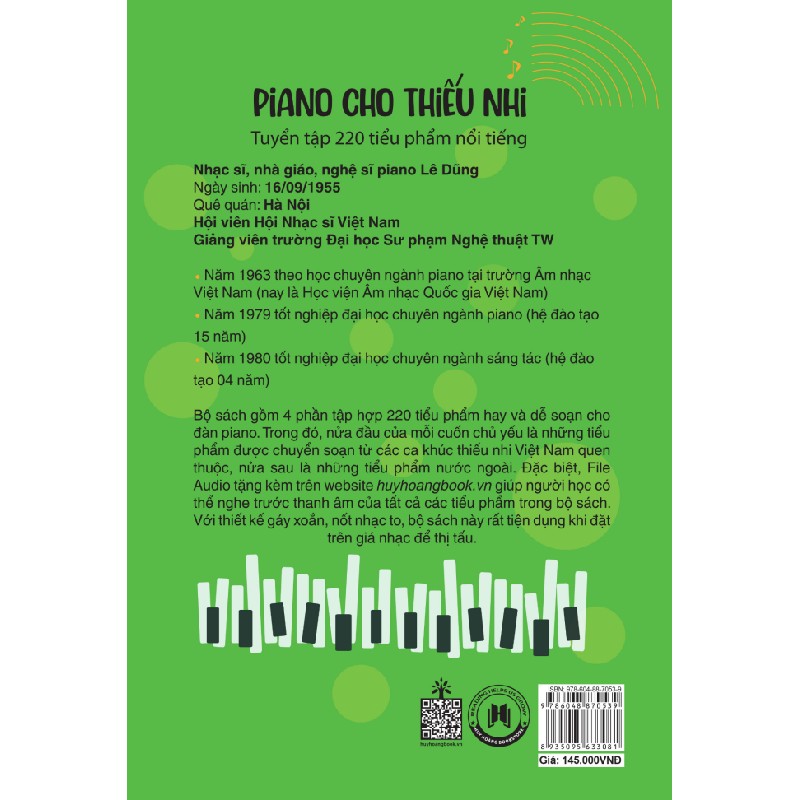 Piano Cho Thiếu Nhi - Tuyển Tập 220 Tiểu Phẩm Nổi Tiếng - Phần 3 - Lê Dũng 160588