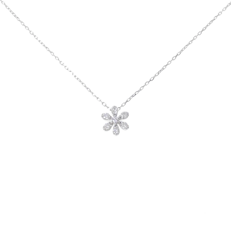 K18WG Hoa Đá Kim Cương Dây Chuyền 0.16CT - Hàng hiệu Chính hãng 857310