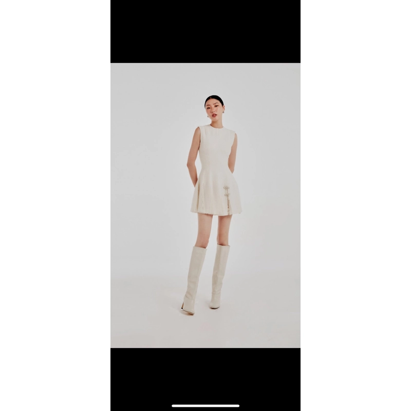 Váy tweed trắng Cocosin - size S 476020