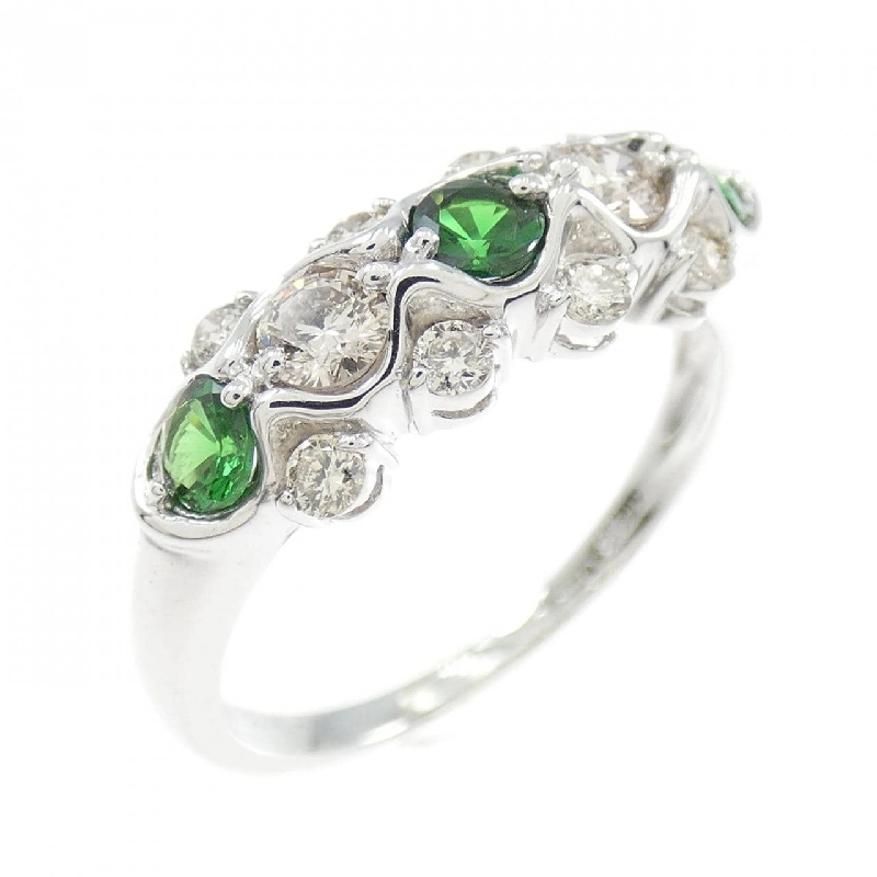 Nhẫn Garnet Xanh K18WG 0.40CT 667092