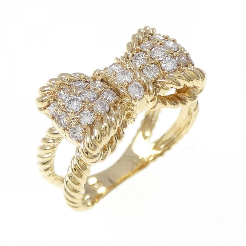 Nhẫn kim cương K18YG hình ruy băng 0.51CT - Hàng hiệu Authentic 847281