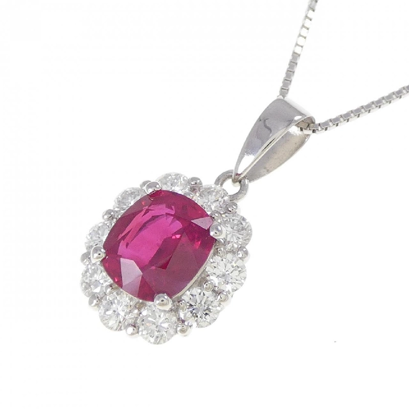 Dây chuyền ruby PT900/PT850 2.139CT xuất xứ từ Myanmar - Hàng hiệu chính hãng 861457