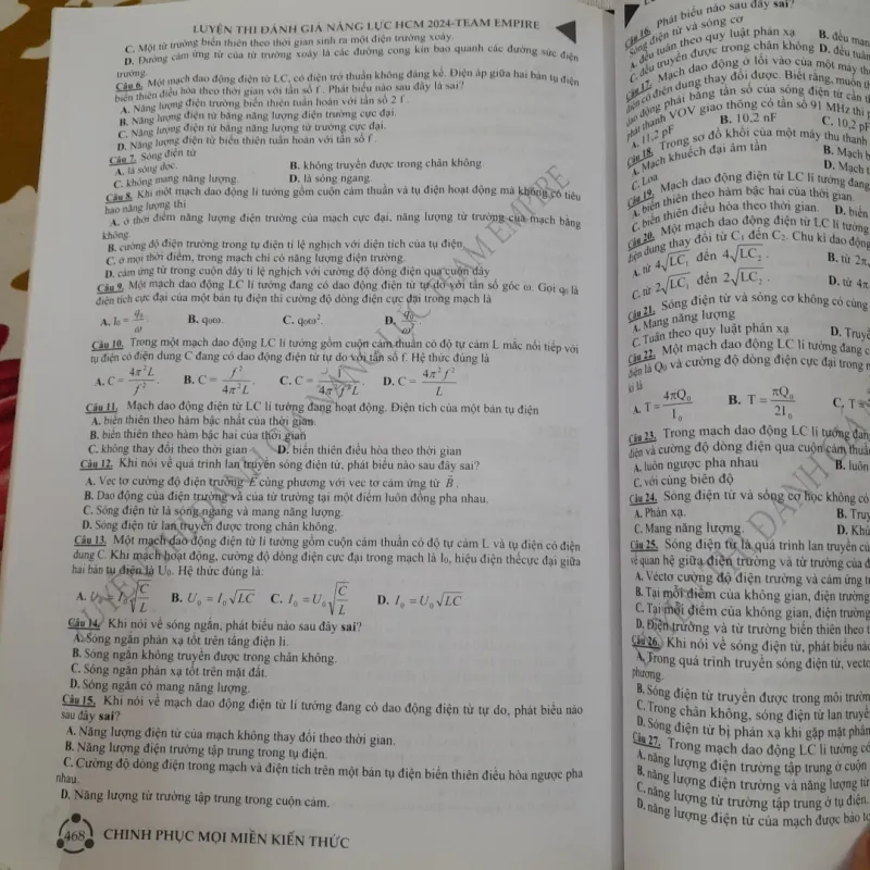 Sách ôn & tham khảo Luyện ĐÁNH GIÁ NĂNG LỰC EMPIRE TEAM 2024  576468