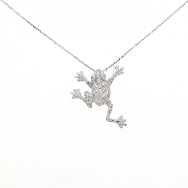 K18WG Ếch Pave Dây Chuyền Kim Cương 0.30CT - Hàng hiệu Chính hãng 860958