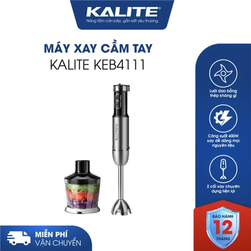 ⚡ Máy Xay Cầm Tay KALITE KEB4111 – Xay Mọi Nguyên Liệu, Nhỏ Gọn Tiện Lợi 🥣✨ 711587