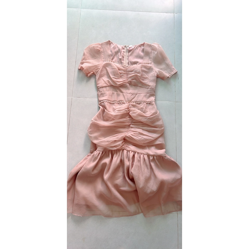 Đầm Vol màu Nâu nhạt 443653