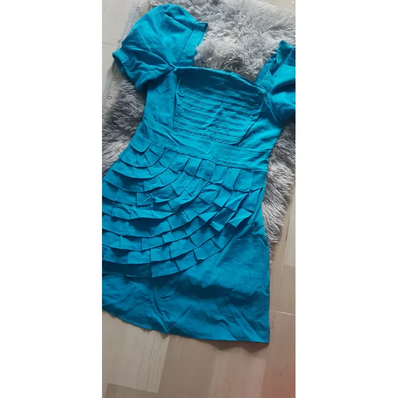 Đầm biển thiết kế bèo tầng hoa sang trọng trẻ trung H& M 564885