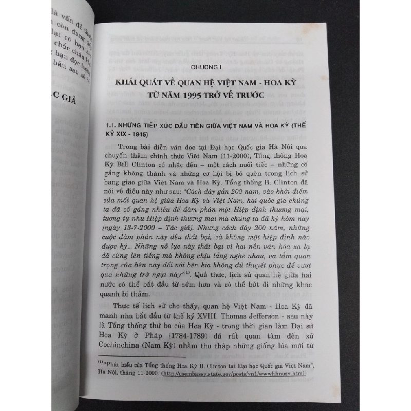 Quan hệ Việt Nam - Hoa Kỳ thực trạng và triển vọng mới 90% ố bẩn bìa 2010 HCM2606 Trần Nam Tiến LỊCH SỬ - CHÍNH TRỊ - TRIẾT HỌC 191798