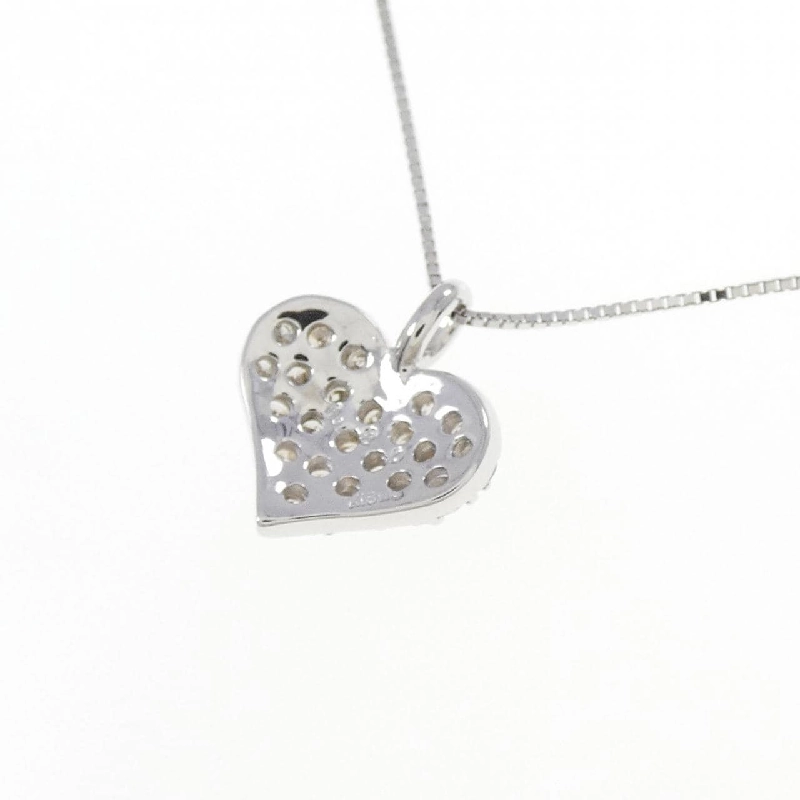 K18WG Dây chuyền kim cương hình trái tim Pavé 0.20CT - Hàng hiệu Chính hãng 859586