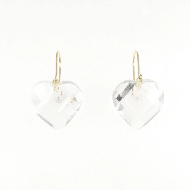 K18YG Bông tai đá quý hình trái tim - Hàng hiệu Chính hãng 868182