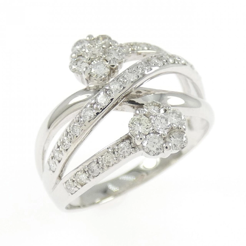 Nhẫn kim cương hoa K18WG 0.52CT 668819