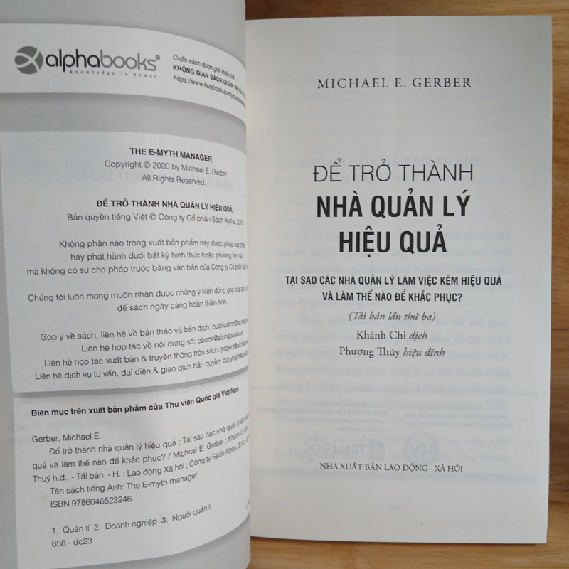 Để Trở Thành Nhà Quản Lý Hiệu Quả - Michael E. Gerber 507388