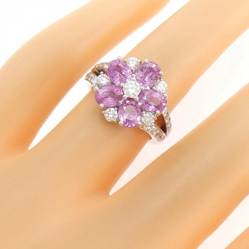 Nhẫn Sapphire Hoa K18WG - Hàng hiệu Chính hãng 852459