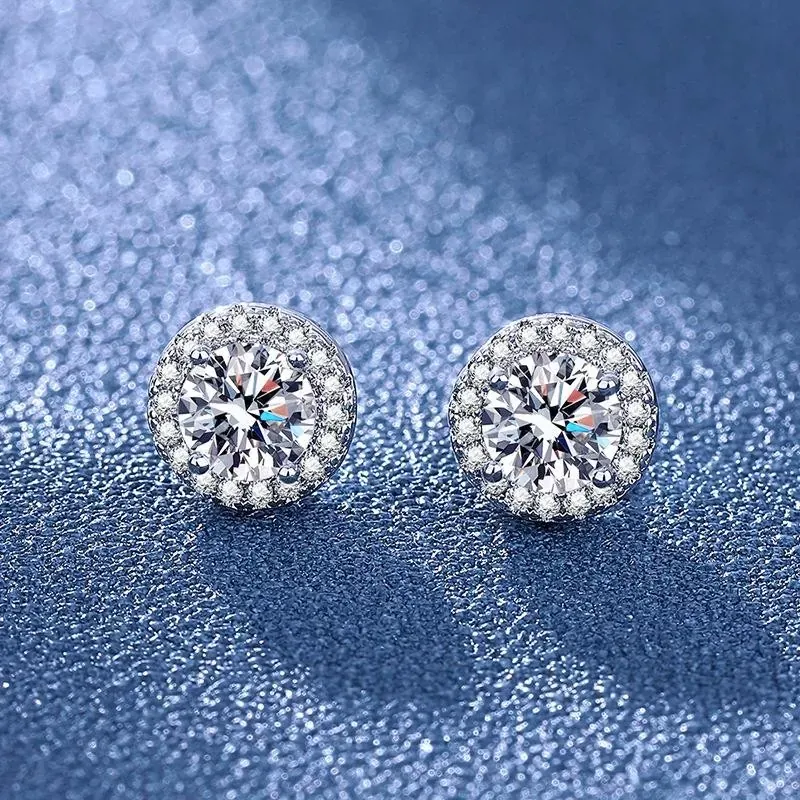 Bộ trang sức đính Moissanite 2ct siêu sáng 593743