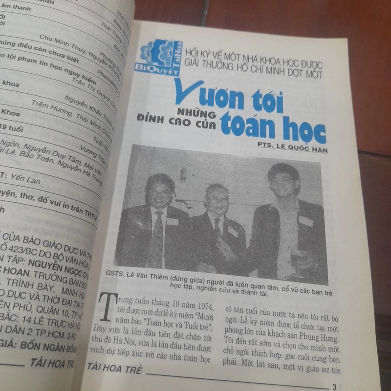 TÀI HOA TRẺ số 17 tháng 3-1997 468889