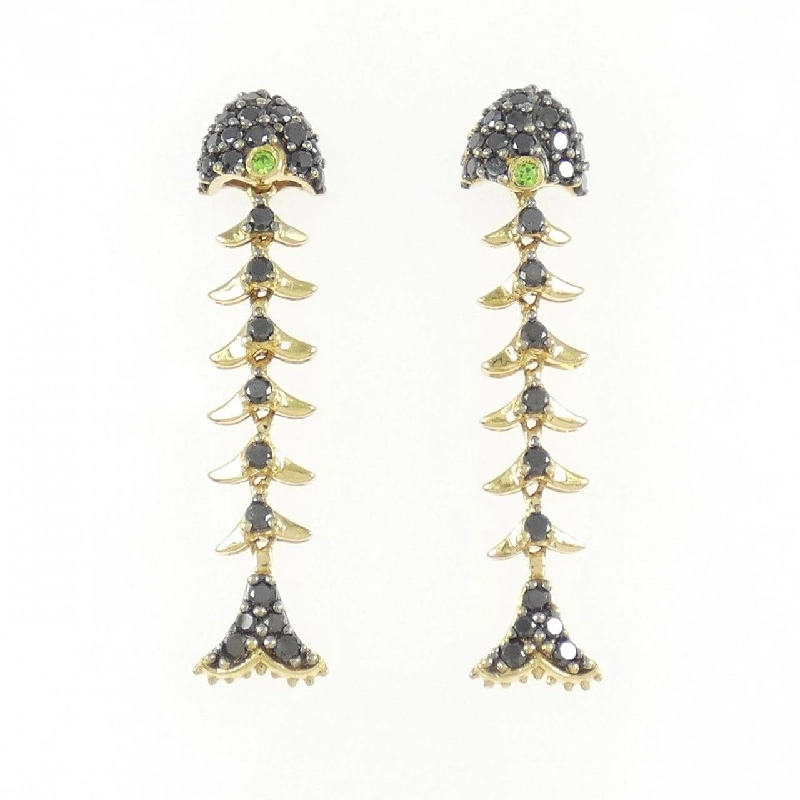 K18YG/K18BG Ngọc garnet xanh Bông tai 0.02CT - Hàng hiệu Chính hãng 866237