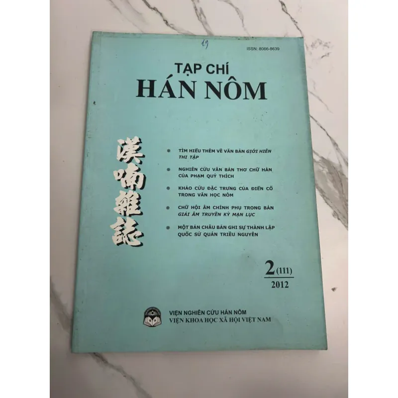 Tạp chí Hán Nôm - Số 2(111) năm 2012 700509