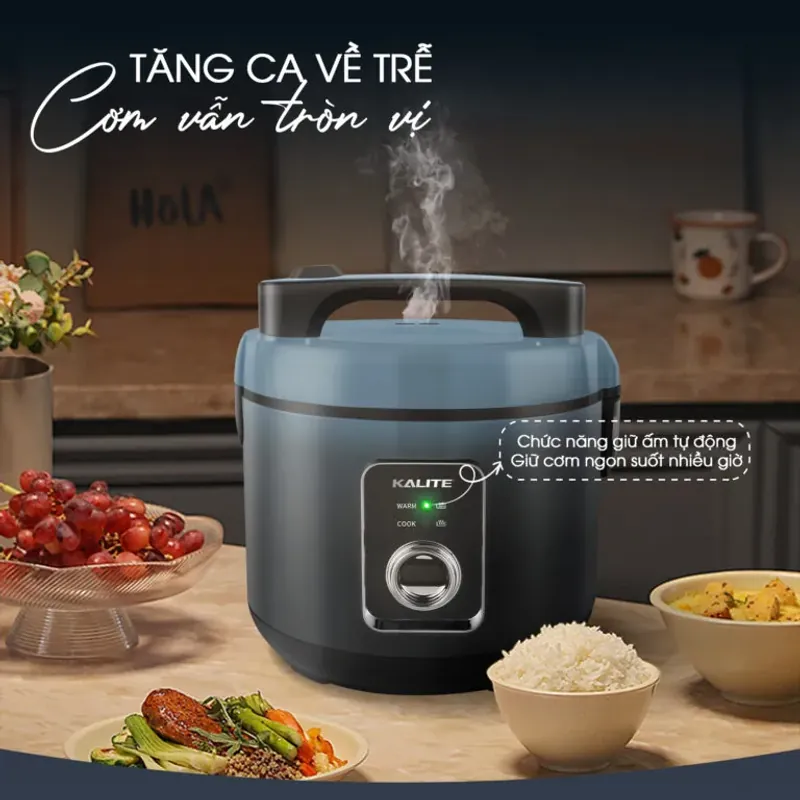 Nồi cơm điện Kalite KRC6018 1.8L – Chống dính cao cấp, công suất 700W 597132