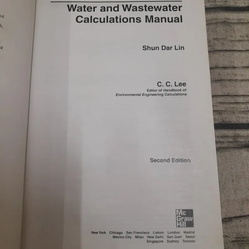 Water and wastewater calculation Manual 2nd Ed. Shun Dar Lin 597731