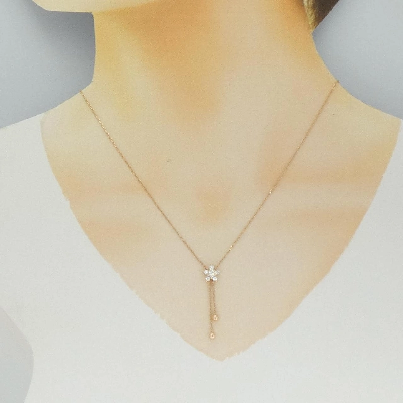 K10PG Hoa Cubic Necklace - Hàng hiệu Chính hãng 859794