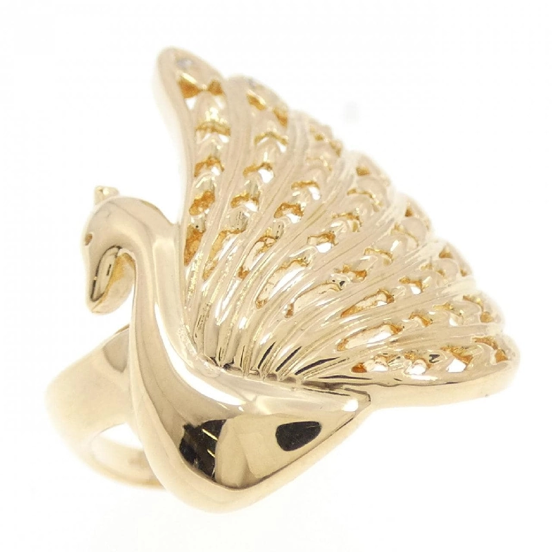 Nhẫn kim cương K18YG hình công - Hàng hiệu Authentic 851457