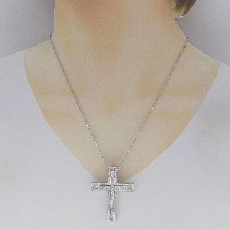 K18WG Dây chuyền kim cương chéo 2.125CT - Hàng hiệu Chính hãng 859393