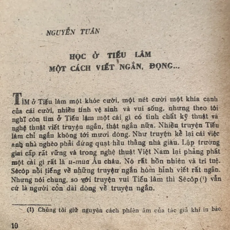 Sổ tay người viết truyện ngắn, Vương Trí Nhàn, in năm 1980 713929