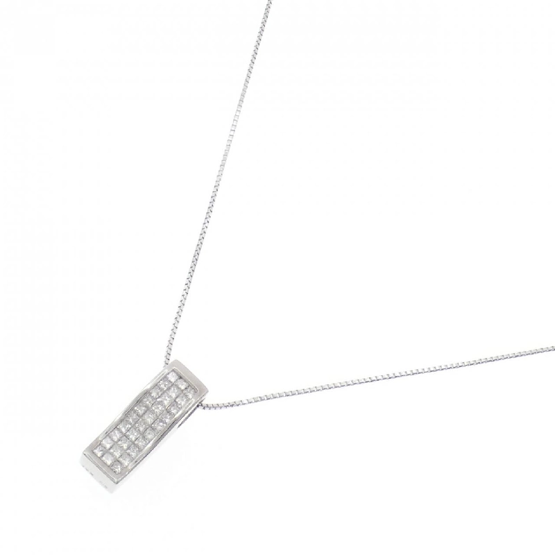 K18WG Pave Diamond Necklace 0.50CT - Hàng hiệu Authentic 857145