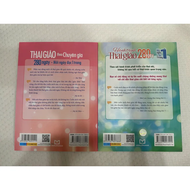 Bộ 2 cuốn sách thai giáo 280 ngày như mới 99% 596331