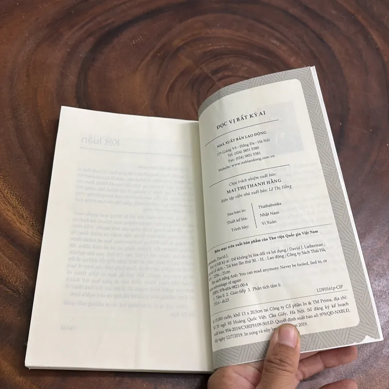 II Đọc Vị Bất Kỳ Ai, Để Không Bị Lừa Dối Và Lợi Dụng - TS. DAVID J. LIEBERMAN - 2019 989495