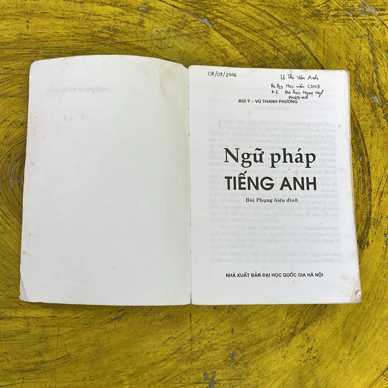 NGỮ PHÁP TIẾNG ANH- ENGLISH GRAMMAR- BÙI Ý- VŨ THANH PHƯƠNG 737040
