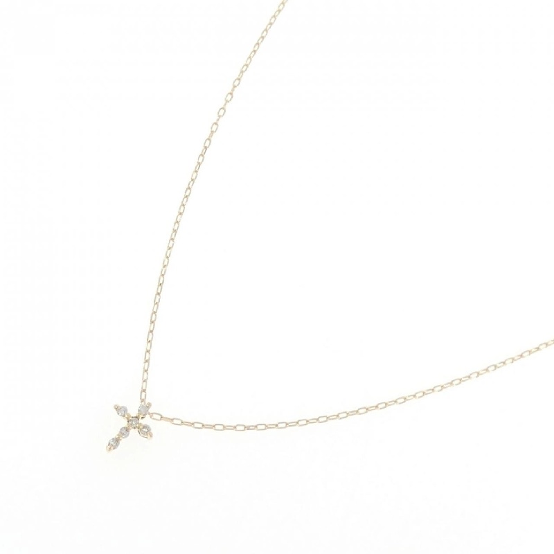 K18YG Dây chuyền kim cương chéo 0.06CT - Hàng hiệu chính hãng 858347