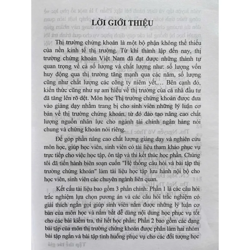 HỆ THỐNG VÀ CÂU HỎI THỊ TRƯỜNG CHỨNG KHOÁN 759843