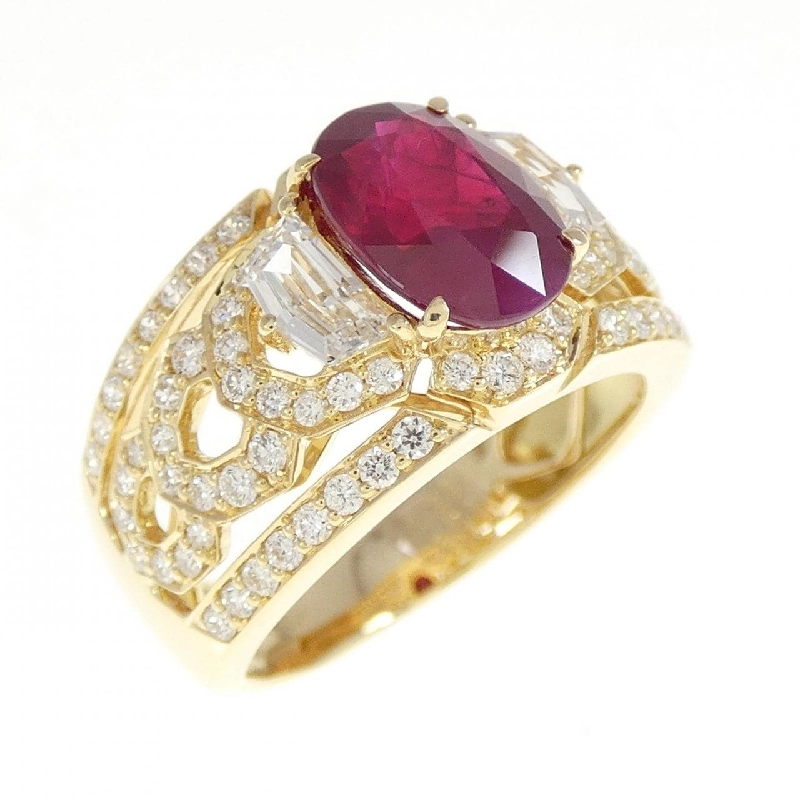 Nhẫn ruby K18YG 2.01CT xuất xứ từ Myanmar 668085