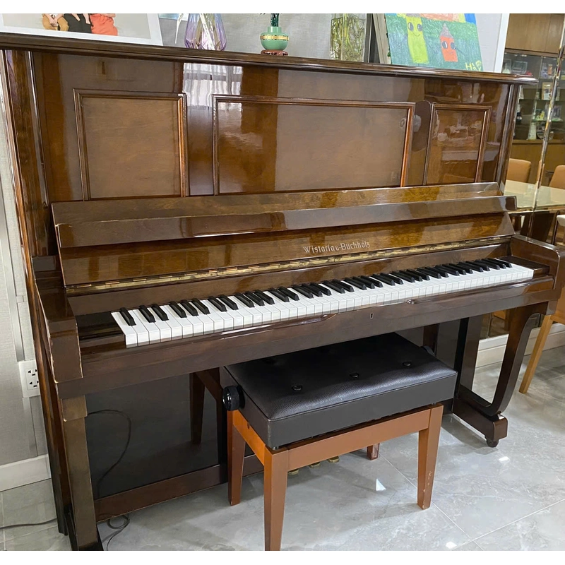 Đàn piano Đức (second hand)+ Wistaria U-Buchholz+ màu gỗ nâu 350351