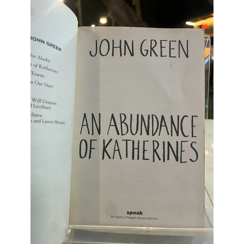 AN ABUNDANCE OF KATHERINES - JOHN GREEN 757106