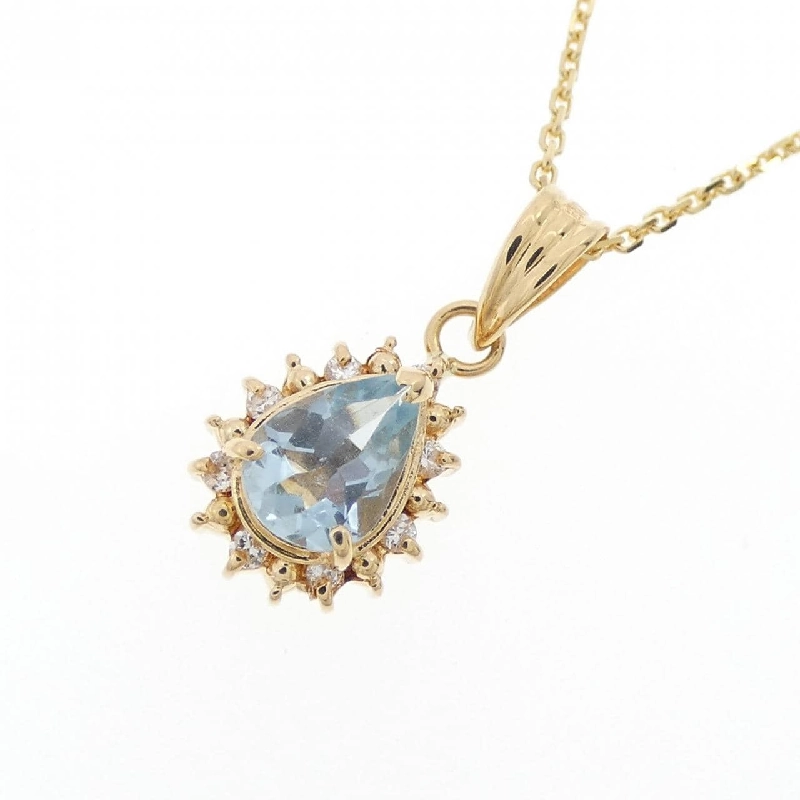 K18YG Aquamarine Necklace - Hàng hiệu Authentic 861996