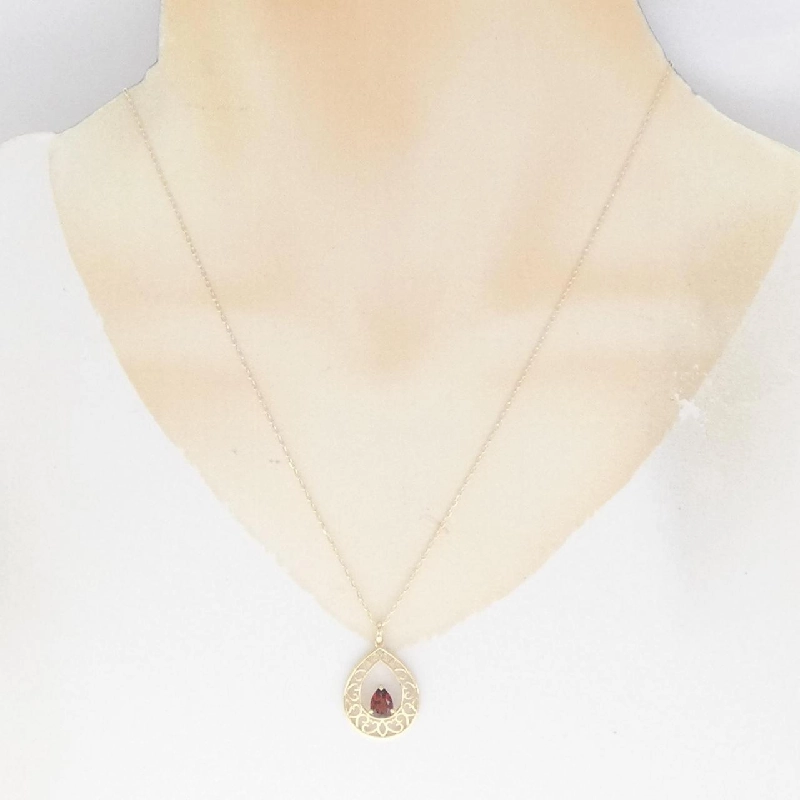 K10YG Garnet Necklace - Hàng hiệu Authentic 864969