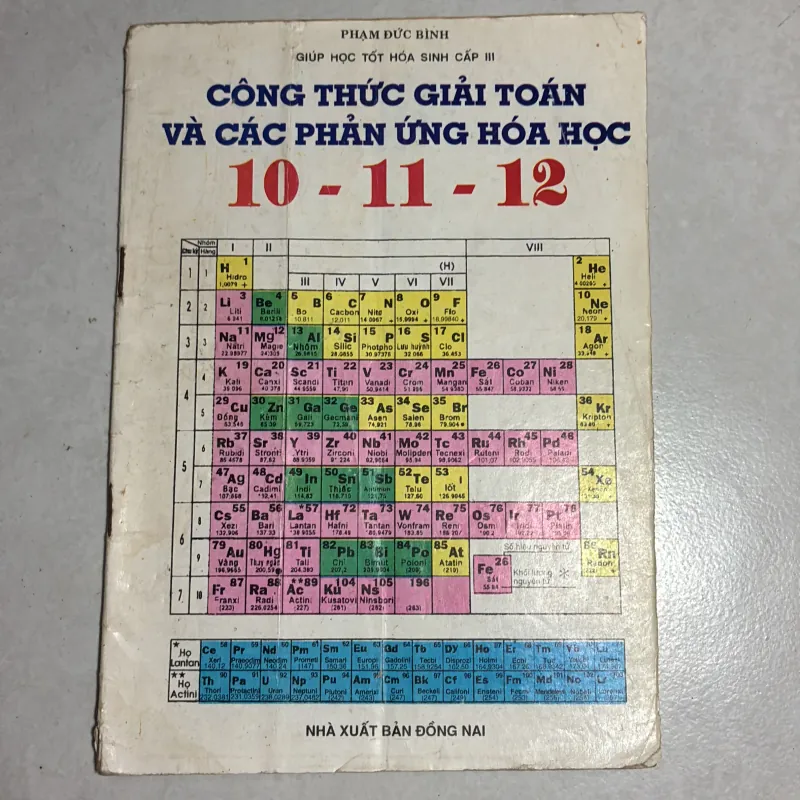 Công thức giải toán và các phản ứng hoá học 10 -11 - 12 - 1998s 595625