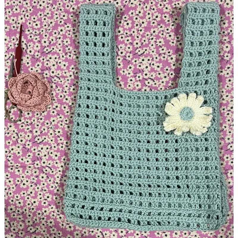TÚI LEN SỢI MÓC TAY HOẠ TIẾT DỄ THƯƠNG - HANDMADE CROCHET BAG 763492