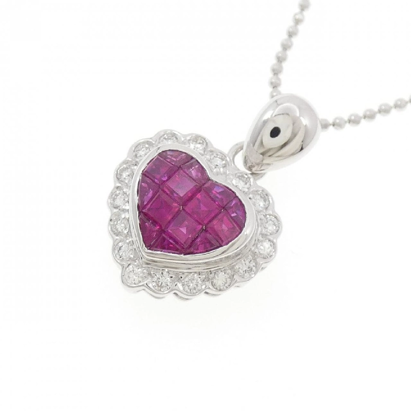 750WG/K18WG Mặt Dây Chuyền Hình Trái Tim Ruby 1.53CT - Hàng hiệu Chính Hãng 859428