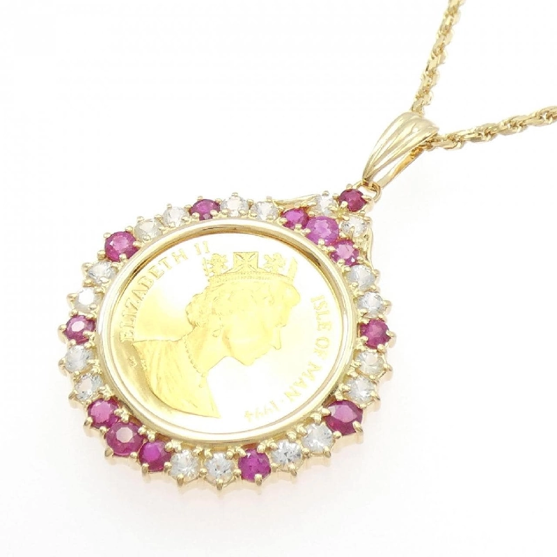 K18YG(枠) Ruby Coin Necklace - Hàng hiệu Authentic 856185